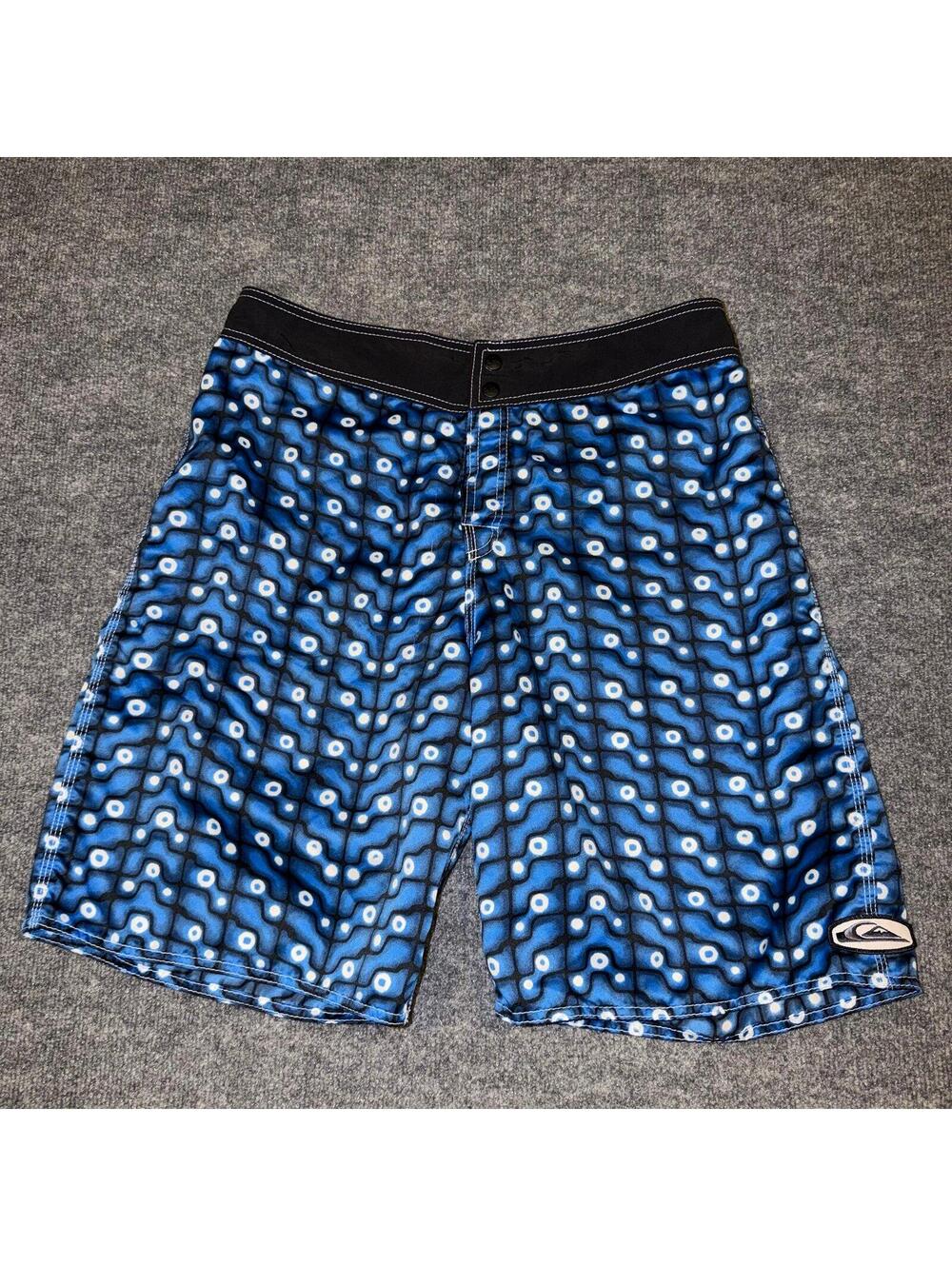 Quiksilver Blue Surf Board Shorts Mens LG VTG Y2K 90s Rare